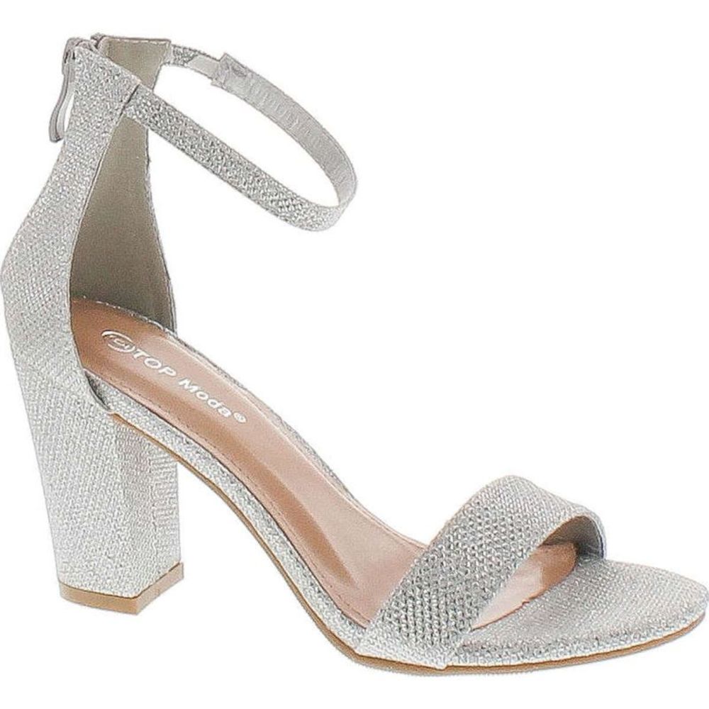 Top Moda Hannah-1 Silver Womens sandals 6.5 NEW
